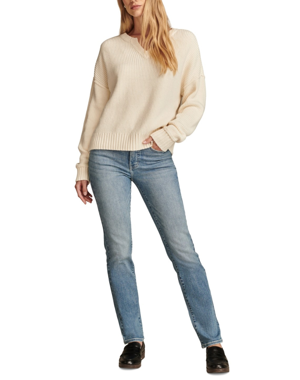 Lucky Brand Women Zoe Straight Leg Jeans Stardom Size 0/25X27